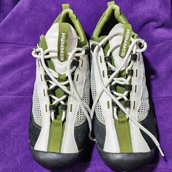 Vintage Green Hummer Truck Car Low Top Sporty Sneaker Shoe SZ 13